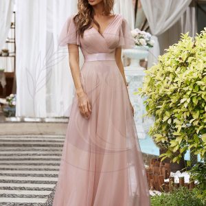 Taille personnalisée Robe de demoiselle d’honneur à manches courtes pour femme