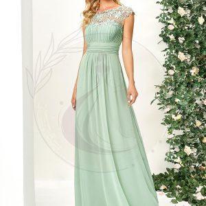 Robe de demoiselle d’honneur Maxi longue à taille Empire A Line