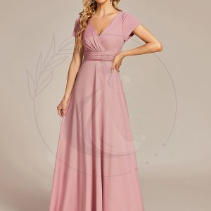 Robe Demoiselle d’Honneur simple plissée taille empire A-ligne