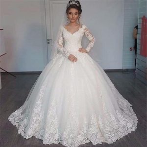 Bohème robe de mariée femme ronde grande taille blanche avec manches longues