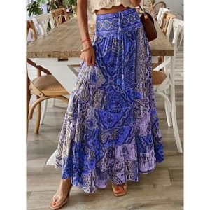 Jupe longue à imprimé floral