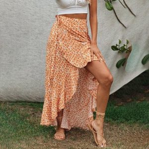 Jupe longue bohème imprimé floral