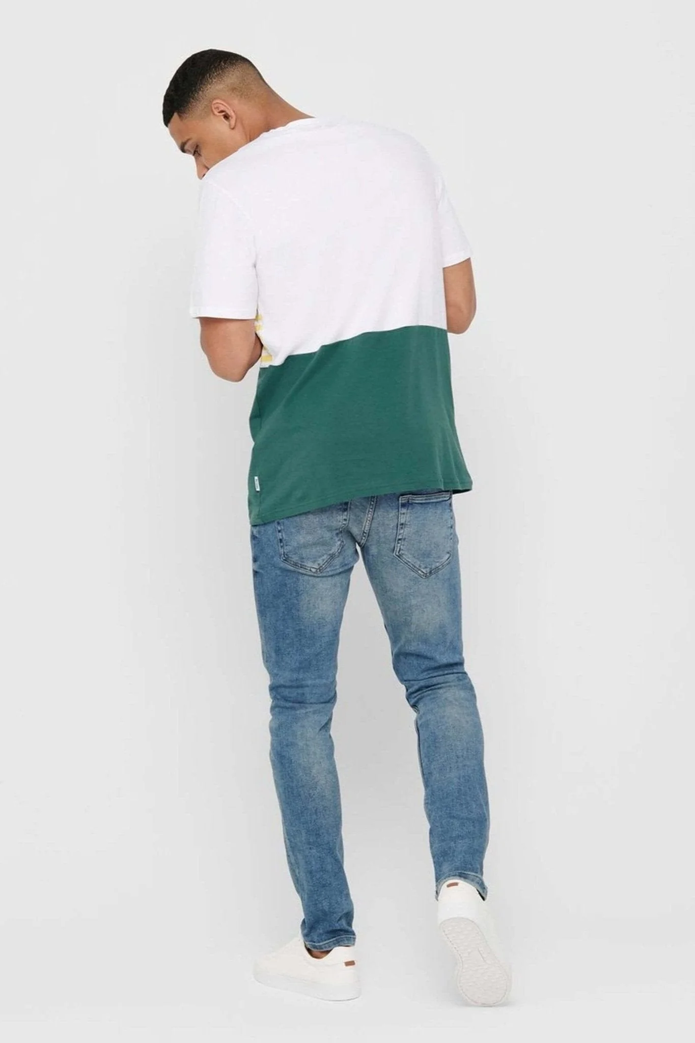 Jeans à mécanisme - Bleu en denim – Image 3