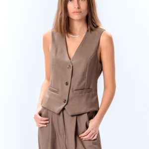 Gilet Nadia - Taupe