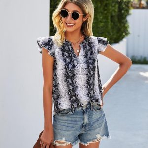 Tunique Bohème Épaules Volantées