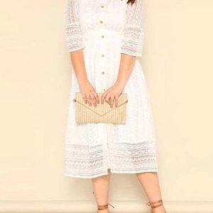 Robe blanche bohème grande taille