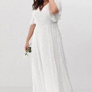 Robe Longue Bohème Blanche Grande Taille
