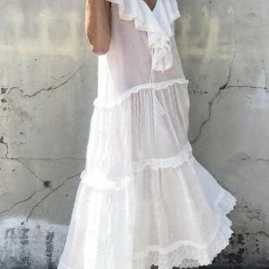 Robe Longue Blanche Bohémienne