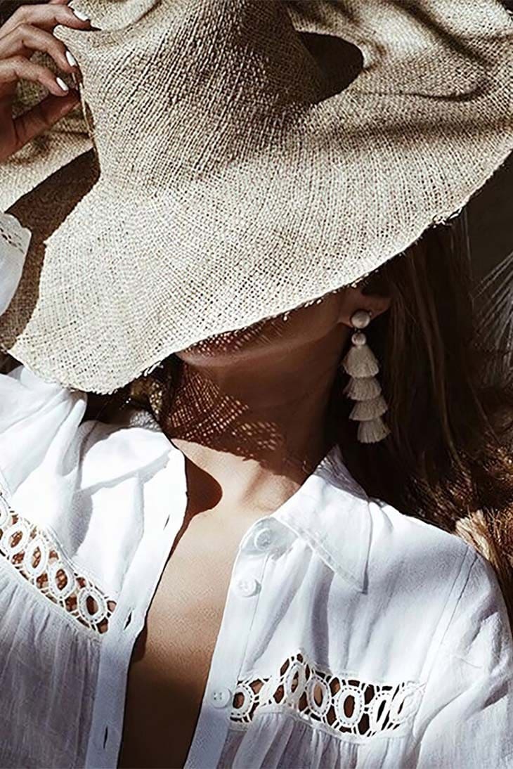 Robe Blanche Style Bohème – Hélène – Image 2