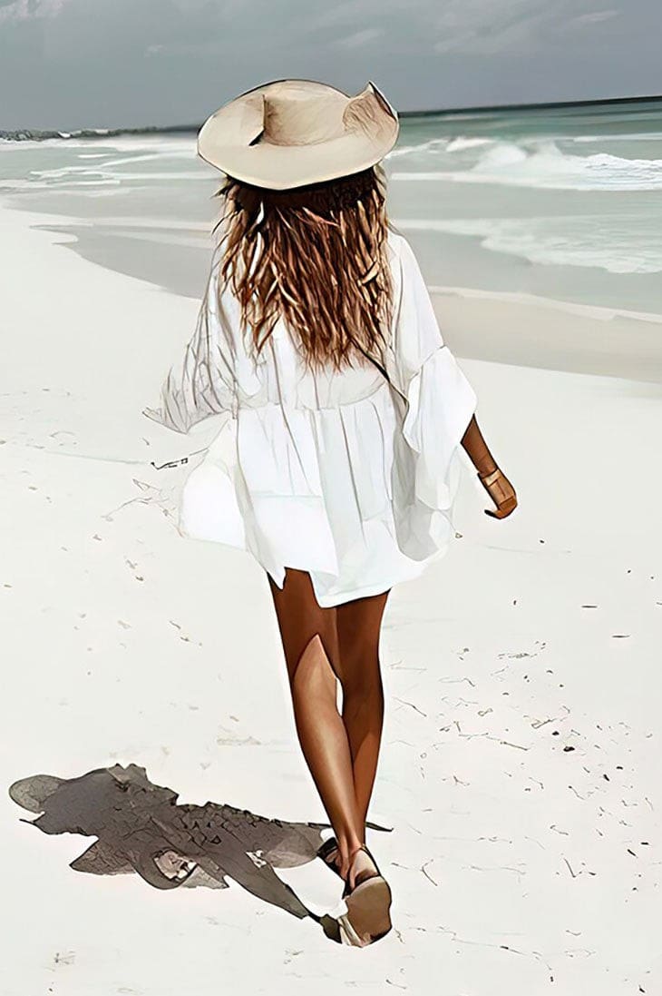 Robe Blanche Style Bohème – Hélène – Image 6