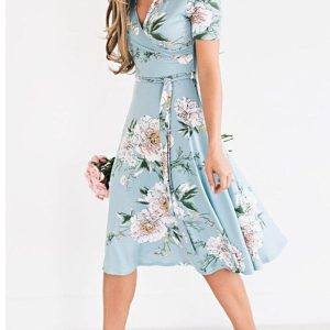Robe Bohème Bleu Ciel – Lorette