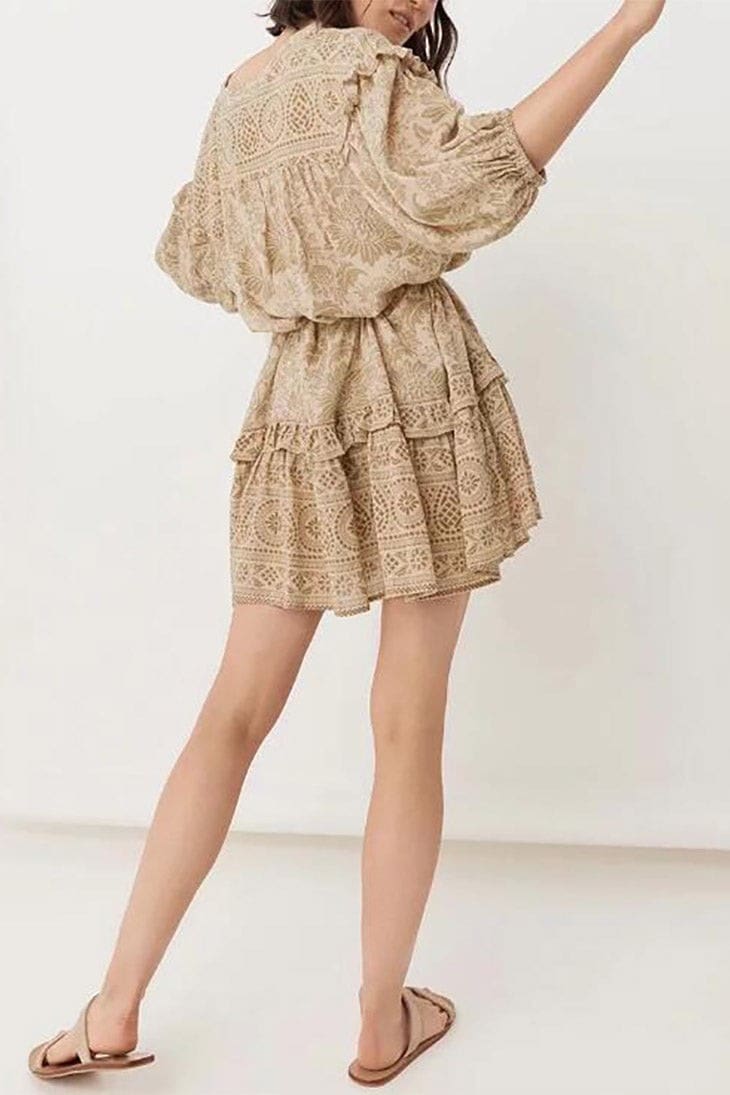 Robe Bohème Ecru en Dentelle – Amandine – Image 3