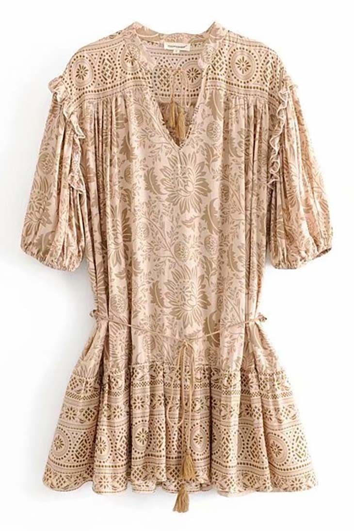 Robe Bohème Ecru en Dentelle – Amandine – Image 4