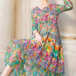 Robe Bohème Longue et Large – Charline