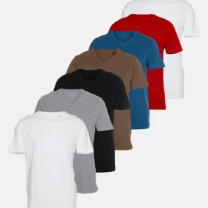 Basic T-shirt à col en V - Forme de package (7 PC)