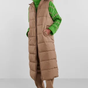 Elinora Lang Puffet Vest - Silver Mink