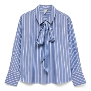 Chemise à nœud Islunn - Denim foncé blanc neige