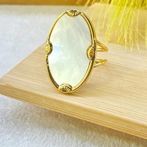 Bague Bohème Chic Nacrée