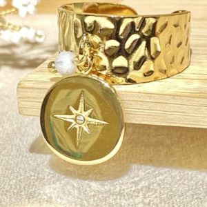 Bague Bohème Martelée