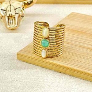 Bague Bohème Trois Pierres