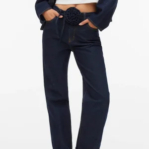 Ceinture droite Allison - Denim bleu foncé