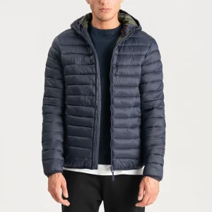 Blouson bouffant léger à capuche - Marine