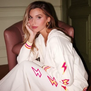 Gilet à capuche zippé éclairs Finger