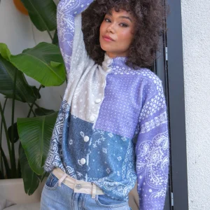 Gilet patchwork bandana Gia