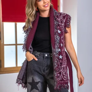 Gilet sans manches à franges Palace