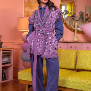 Gilet sans manches à franges Palace