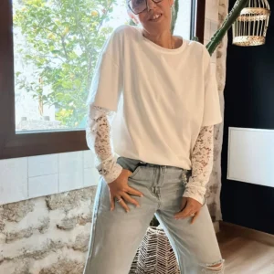 Jean Arthur – Boyfriend Déchiré avec Bijou Intégré