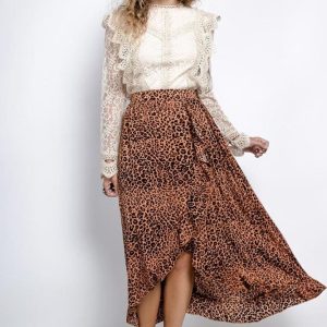 Jupe Bohème Imprimé Léopard
