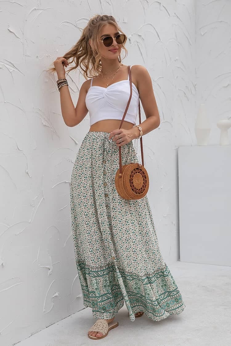 Jupe Longue Fleurie Bohème – Image 3