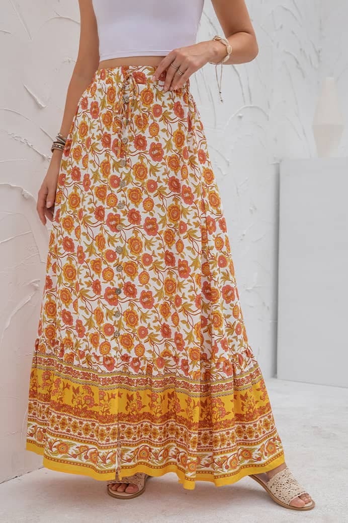Jupe Longue Fleurie Bohème – Image 9