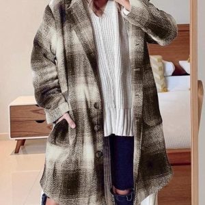 Manteau à Capuche Hippie Plaid