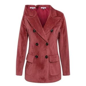 Manteau Bohème Bordeaux Effet Velours