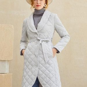 Manteau Bohème Gris Clair
