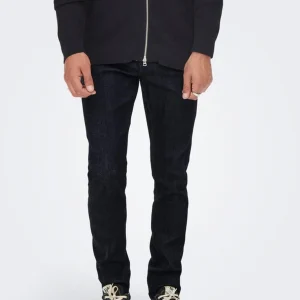 Jeans cru slim - denim bleu