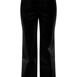 Alma Croco Pants - Noir