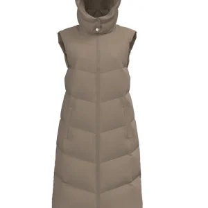 Gilet polaire long Jamilla - Vison argenté