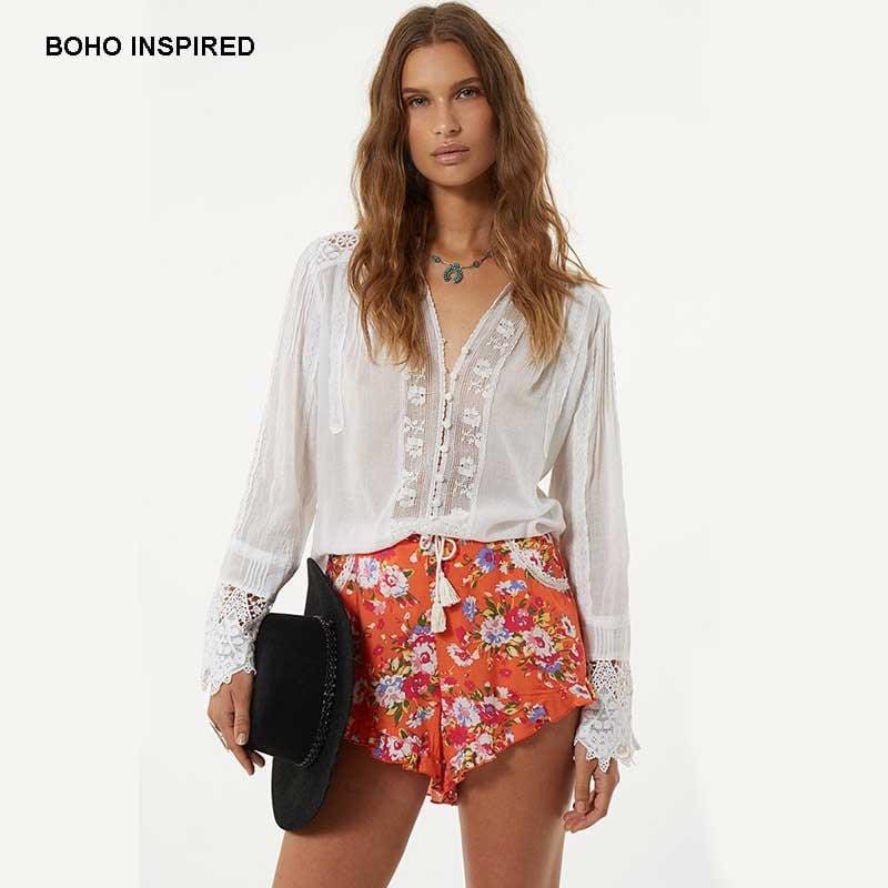 Tunique Bohème Femme Blanche – Image 2