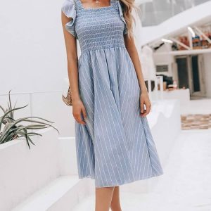 Robe Bleue Invité Mariage  Champêtre