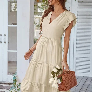 Robe Beige Bohème Chic