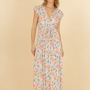 Robe Bohème Longue Bleu Ciel