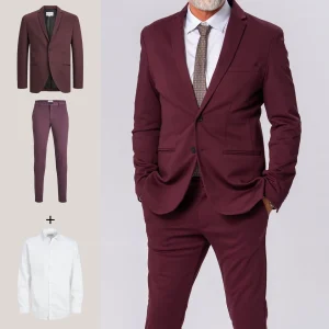 Performance Suit™️ (Bourgogne) + Performance Chemise - Offre groupée