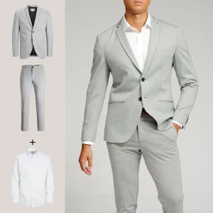 Performance Suit™️ (Gris clair) + Performance Shirt™️ - Offre groupée